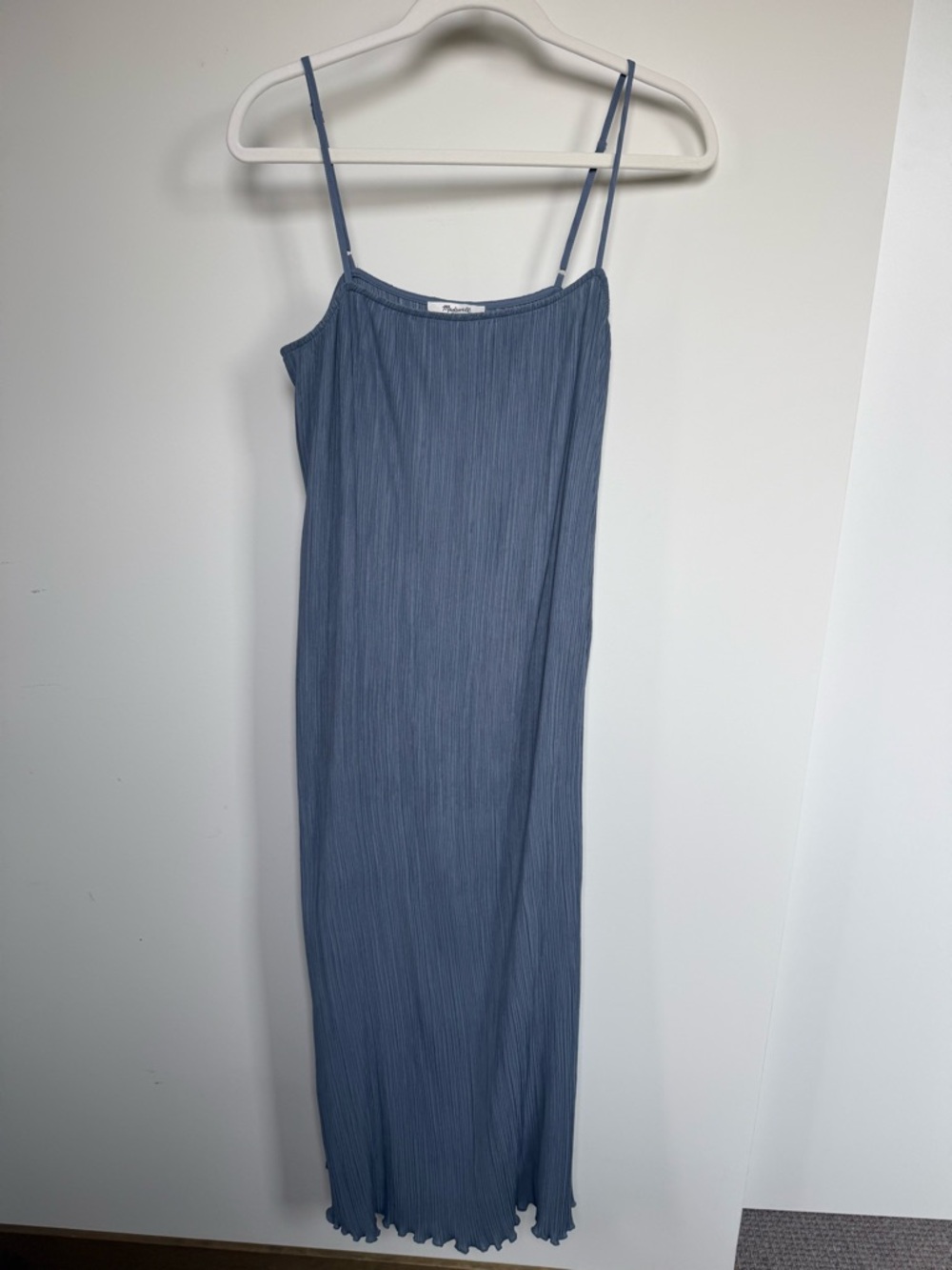 Madewell Blue Pleated Midi Dress Slip Dress Size 6